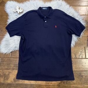 Polo Mens Shirt Size XL Blue Red Pony Short Sleeve Soft Cotton